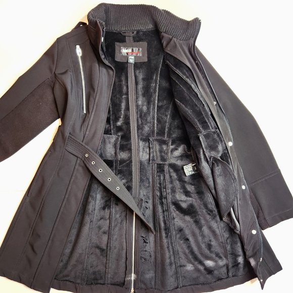 Miss Sixty 90s Vintage Black Coat w/Belt, M - Picture 5 of 13